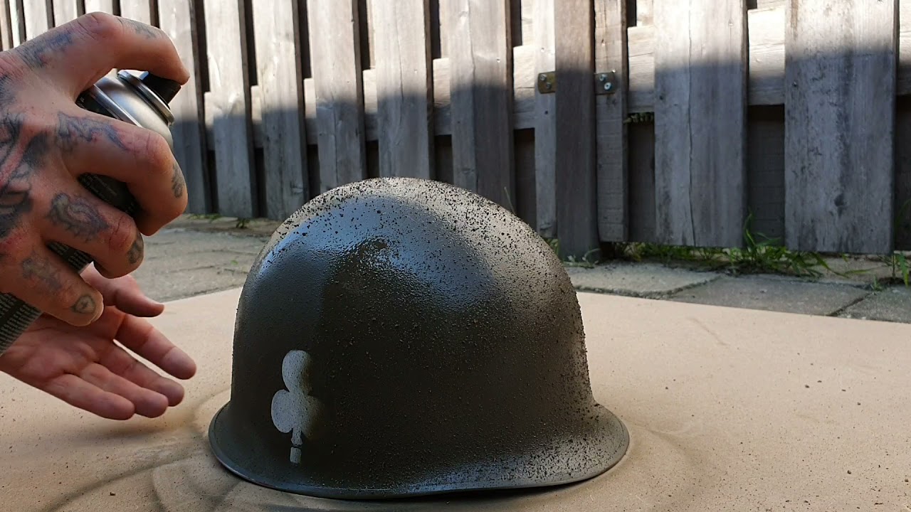 Us M1 helmet refurbish. my first try on making a ww2 helmet. And it came out nice!