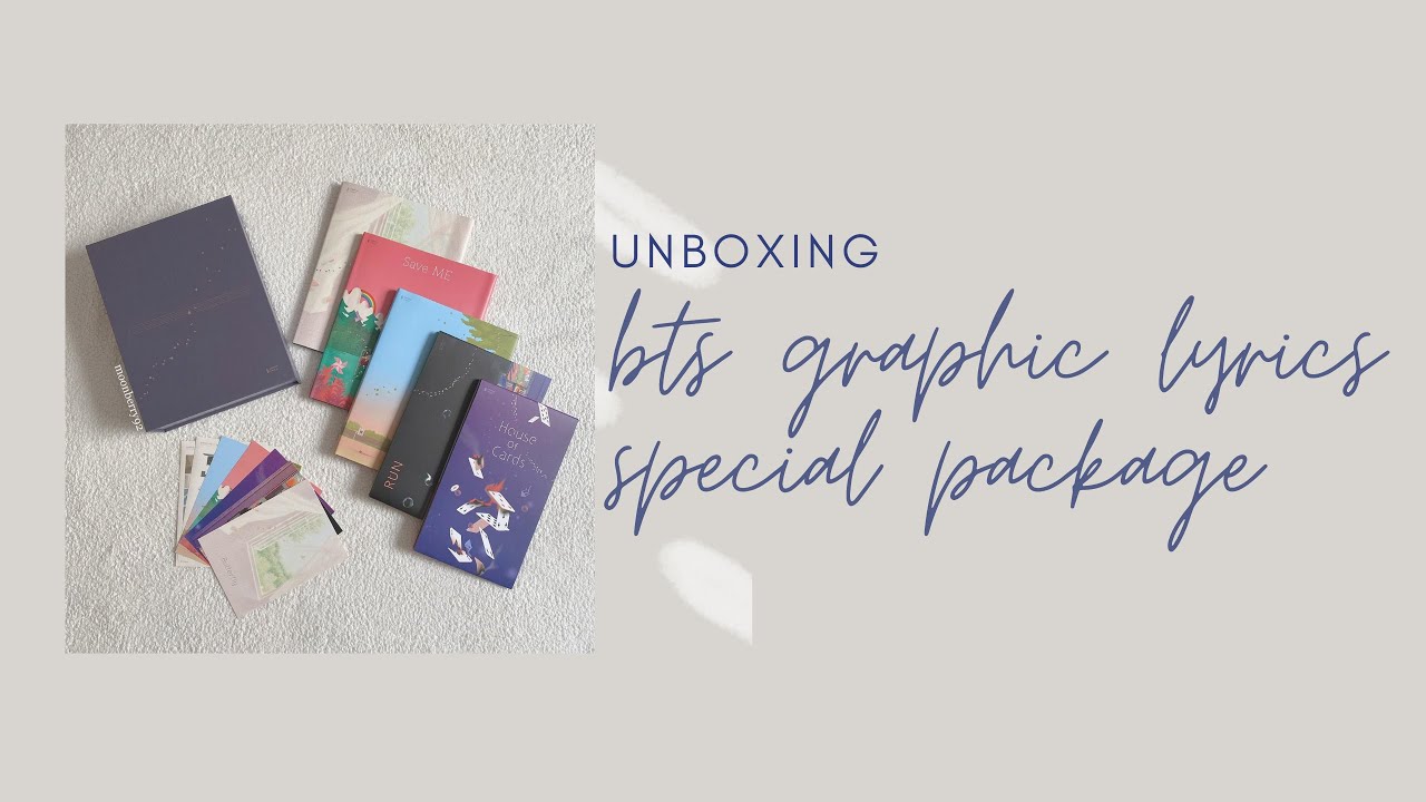 unboxing & flip through bts graphic lyrics special package :)