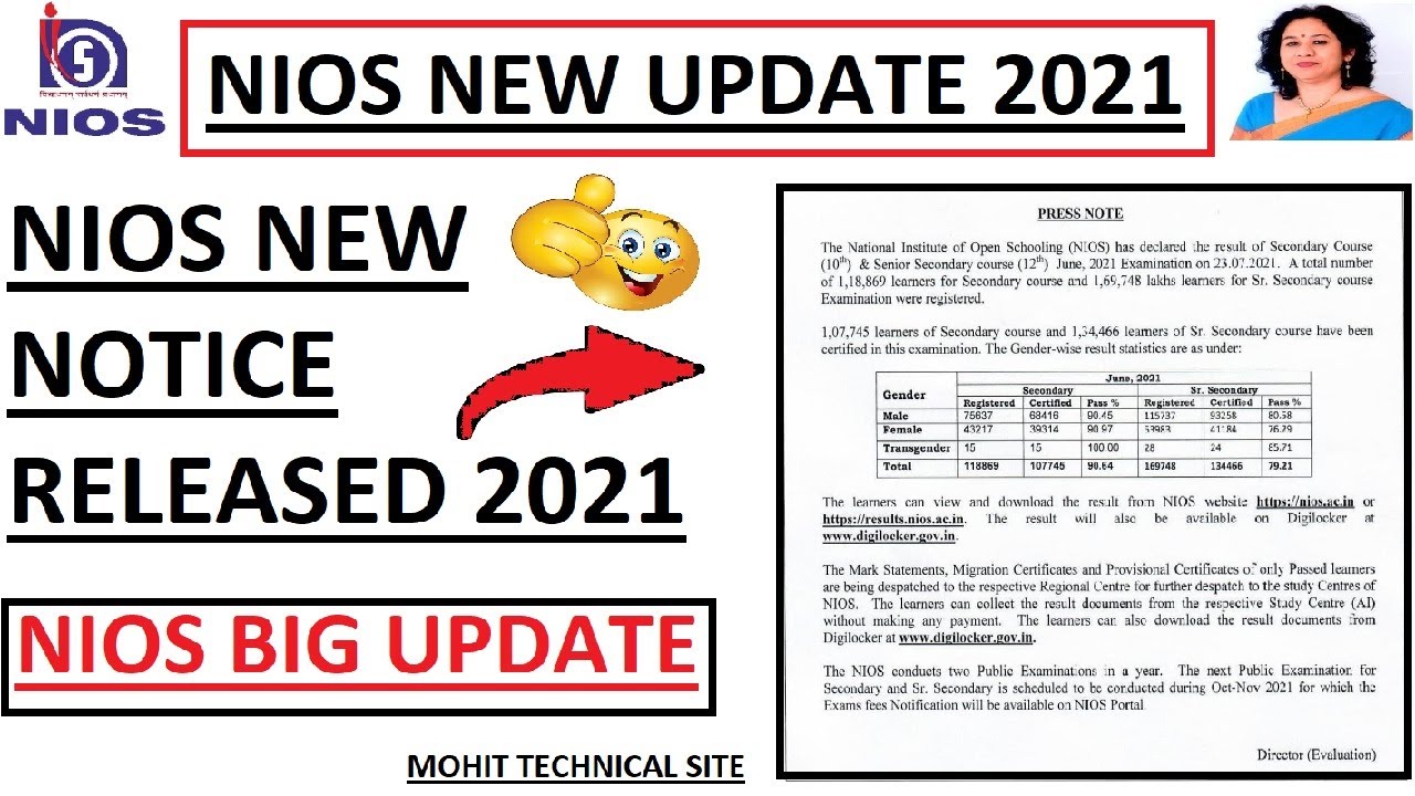 NIOS BIG UPDATE  2021- JUNE/OCT. STUDENTS UPDATE 2021