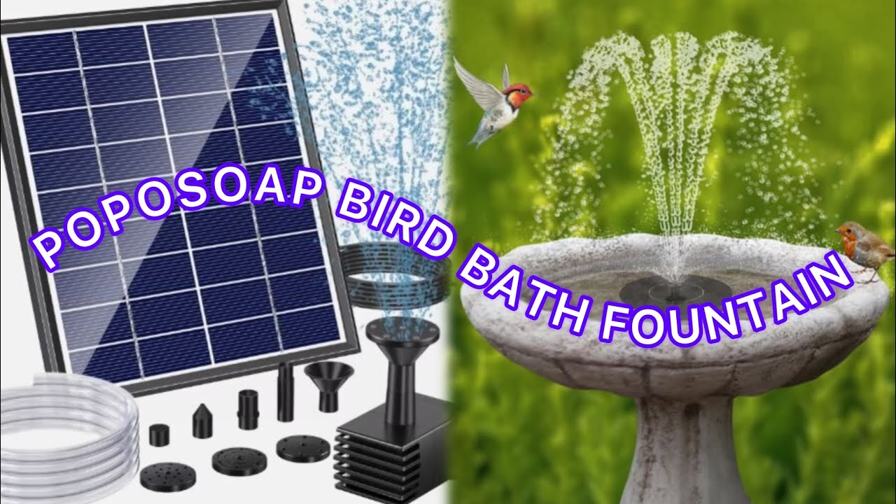 Transform Your Garden with Poposoap Solar Bird Bath Fountain! Unboxing, Installation and review