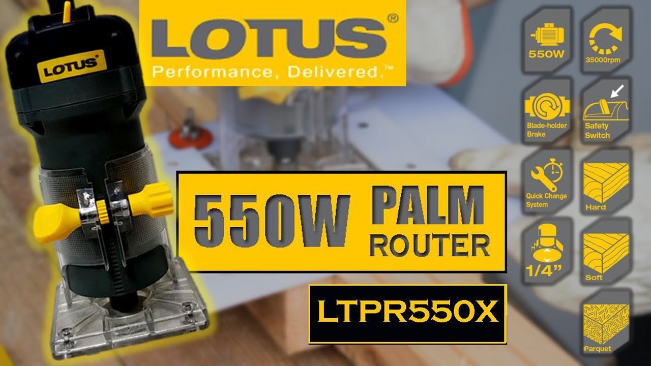 LOTUS 550W Palm Router - UNBOXING AND TESTING - Featuring DIY Router Guide for Easy and Stable use