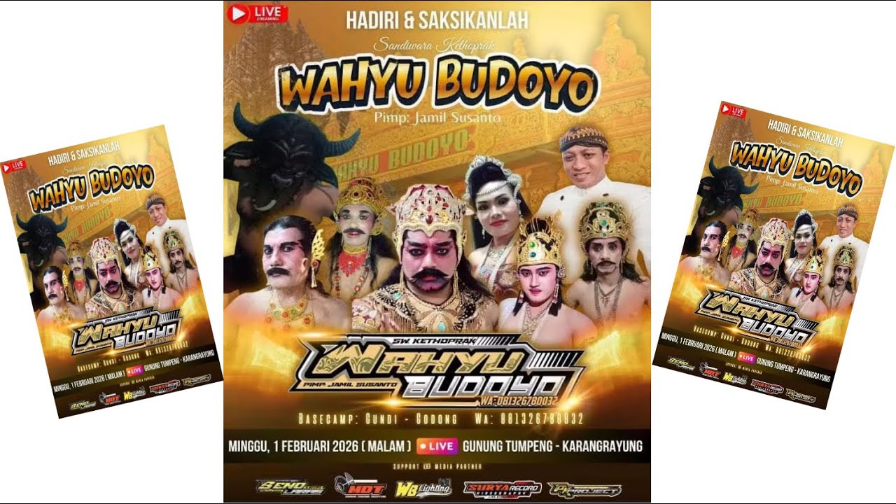 🔵🔴 LIVE KETHOPRAK WAHYU BUDOYO ** PERNIKAHAN  DEVI  & TAMA  ** GUNUNGTUMPENG  ** TGL 1 -2- 2026