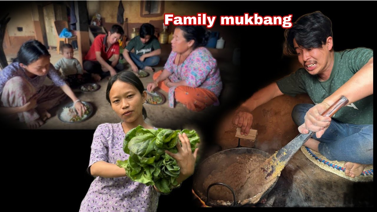 Organic dhido sag 🥬 Famaly mukbang|| Baba le Kina yasto bane🥺||Family🥰