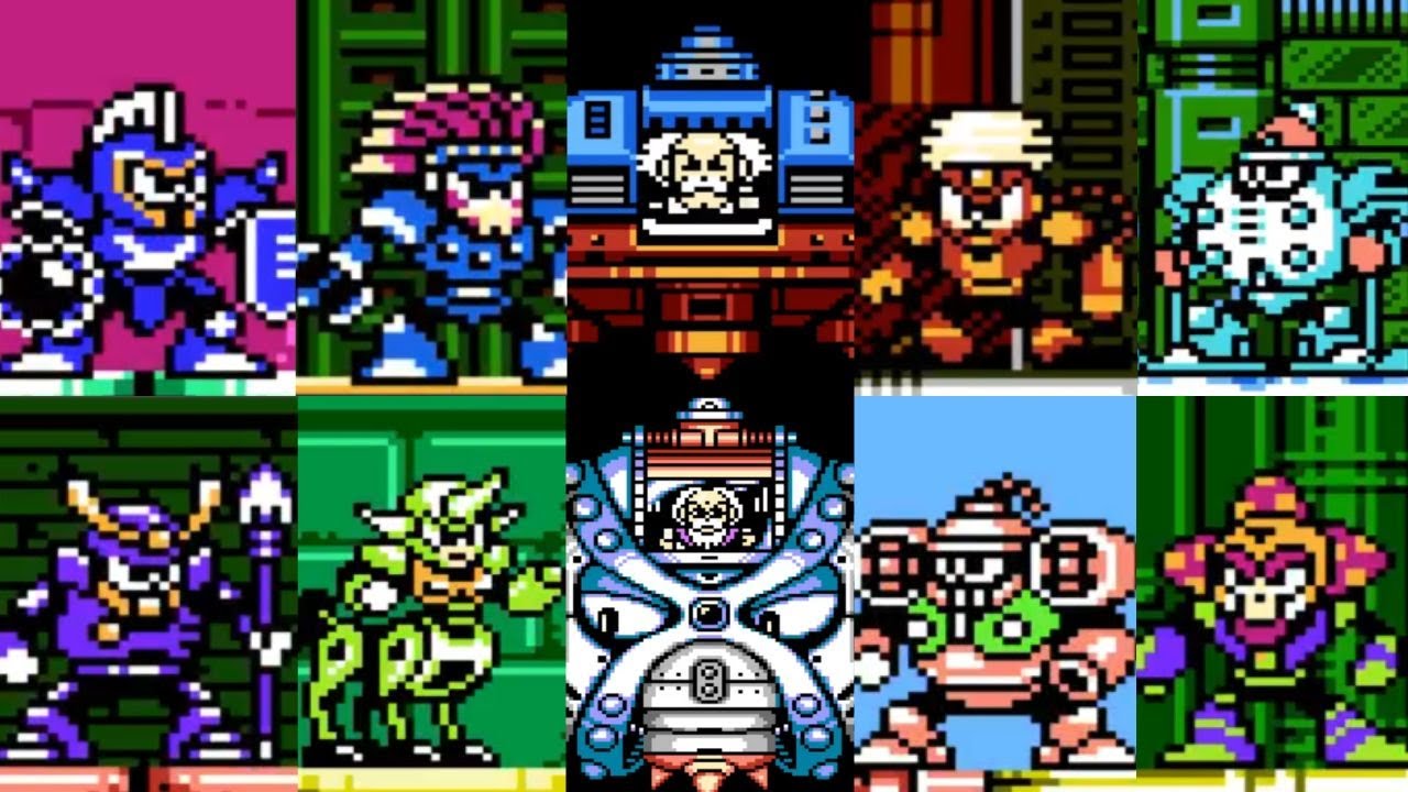 Megaman 6 - ВСЕ БОССЫ - ВИДЕОСЦЕНЫ + КОНЦОВКИ ⚔️