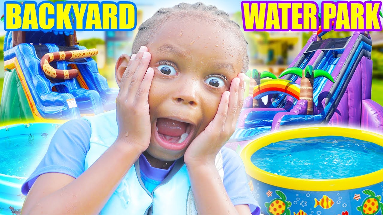 TURNING OUR BACKYARD INTO GIANT WATER PARK!!!
