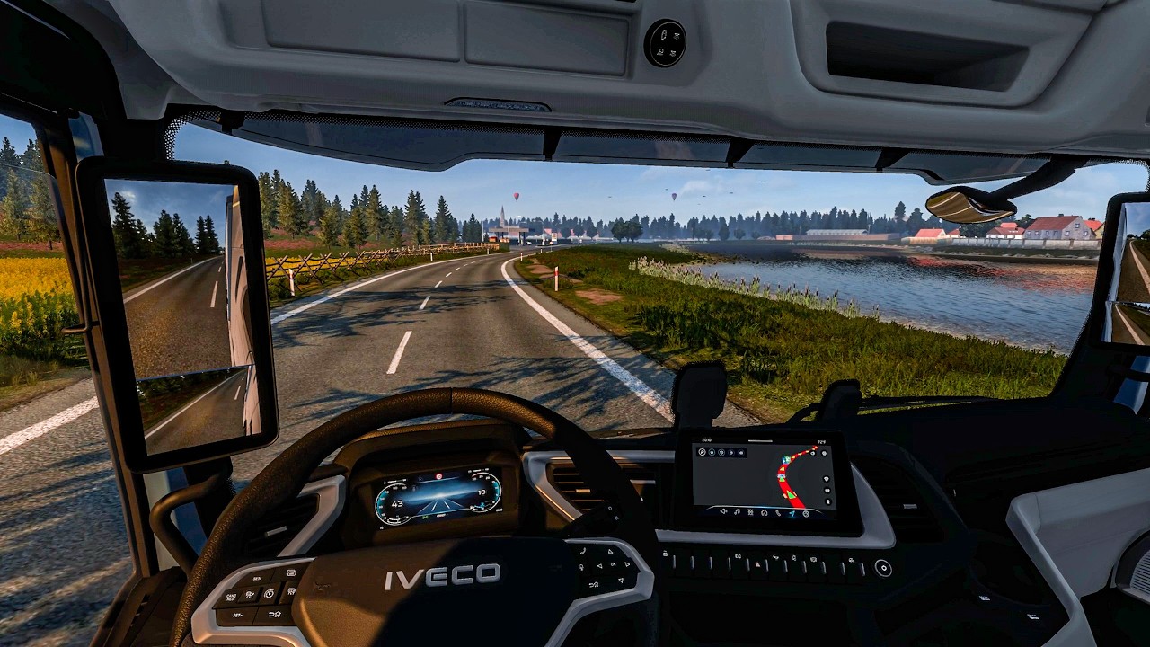 Realistic Truck Driving through scenic Latvia | Truck simulator | Logitech G29 Setup Gameplay