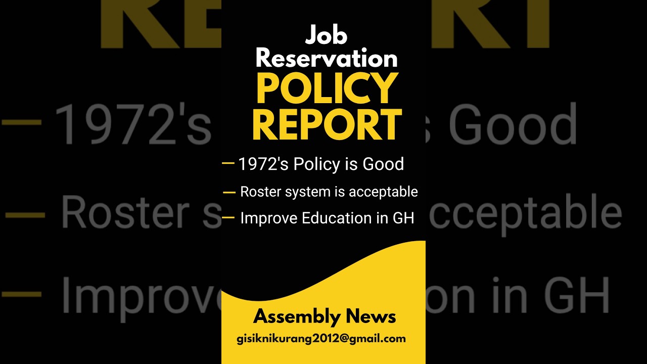 Job Reservation Policy - Expert Committee's Report