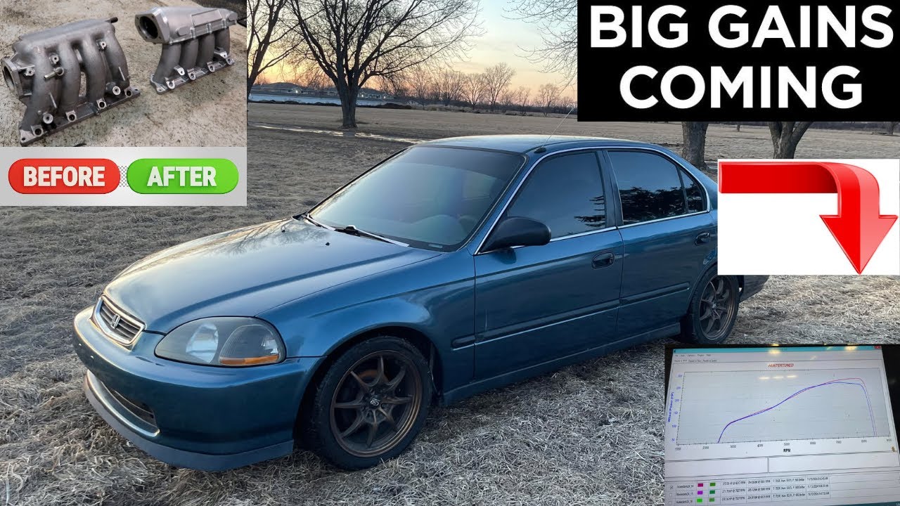 PRB K Series Intake VS Ebay! DYNO COMPARISON!!! HIGH COMP K24 SWAP EK SEDAN