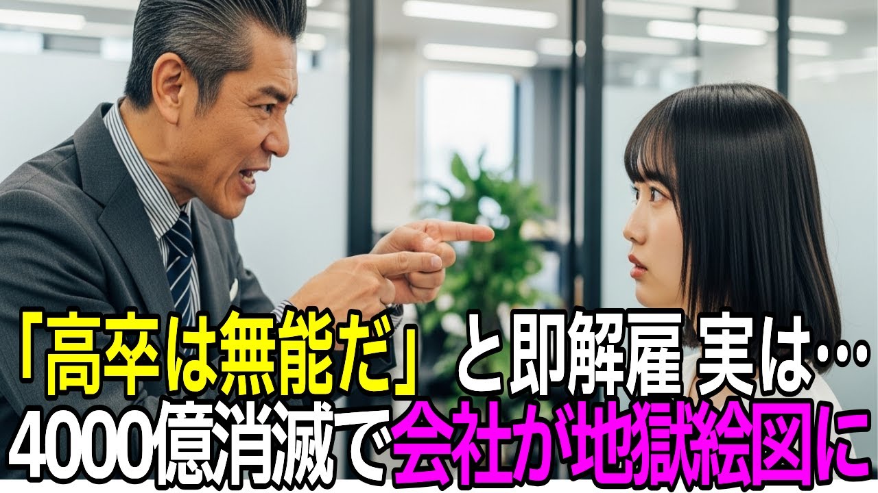 「高卒のくせにw」解雇された新入社員、翌日に4000億円の取引が消えて会社が地獄絵図