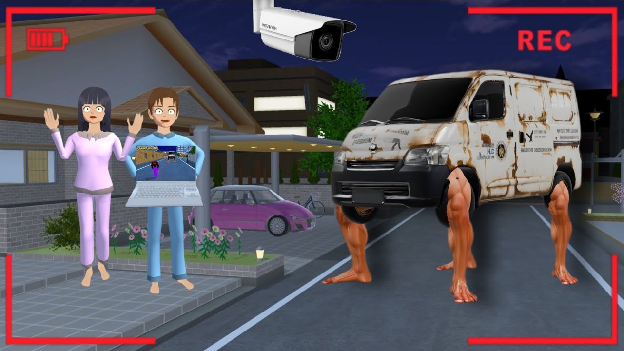 Yuta Mio Panik CCTV Merekam ANOMALI MOBIL VAN MBG Di Depan rumah 😱|Sakura School Simulator
