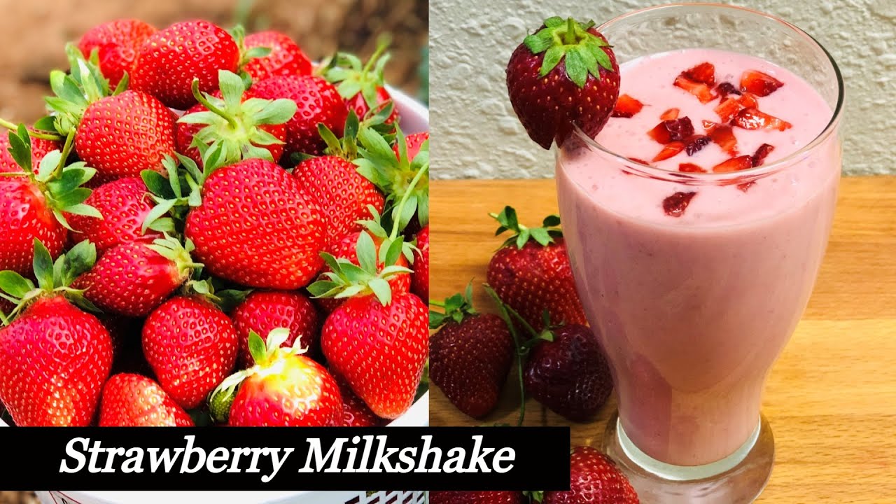 Strawberry Milkshake | Strawberry Shake | Strawberry Milkshake Recipe in Tamil | Milkshake Recipes
