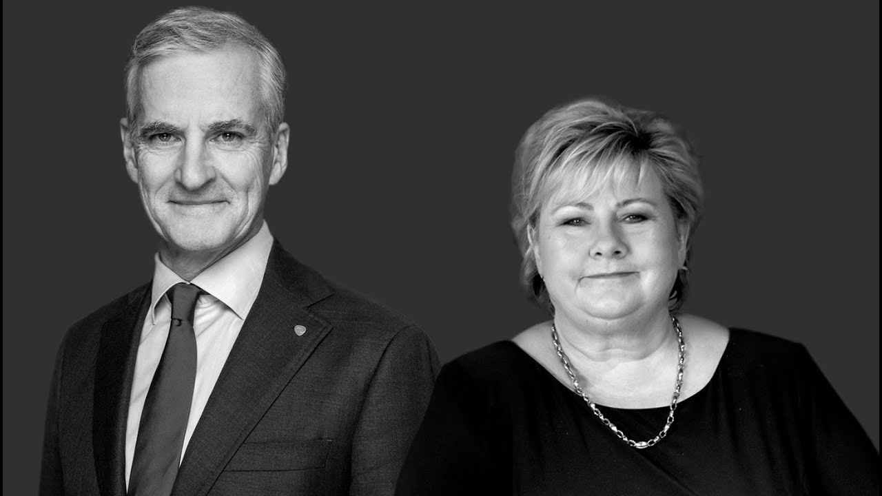 Statsminister mellom Erna Solberg og Jonas Gahr Støre