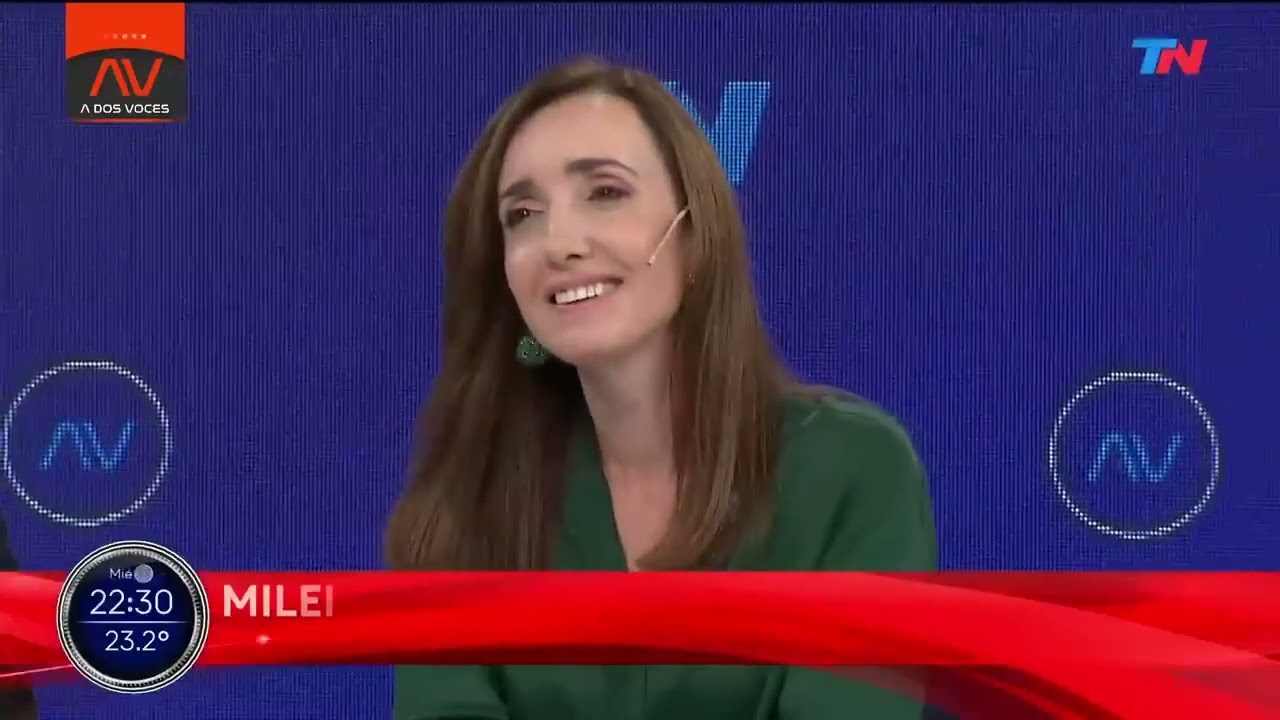 Javier Milei y Victoria Villarruel en a Dos Voces con Marcelo Bonelli y Edgardo Alfano.