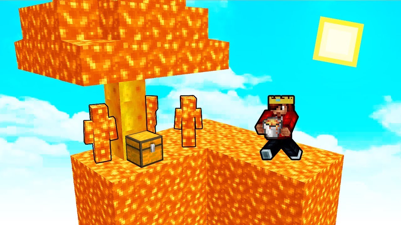 SERÁ QUE VOCÊ CONSEGUE SOBREVIVER A UMA ILHA LAVA NO MINECRAFT