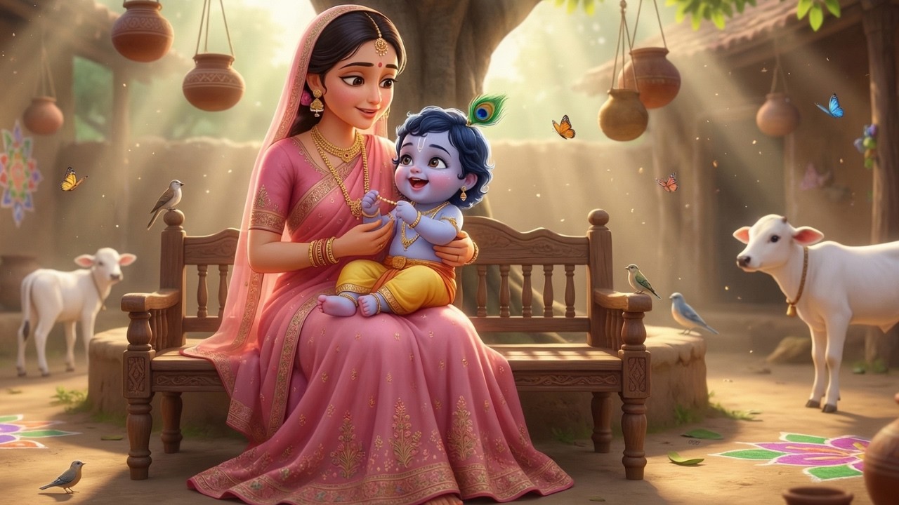 Achyutham Keshavam Krishna Damodaram  | Superhit Krishna Bhajan | Peaceful Devotional Song