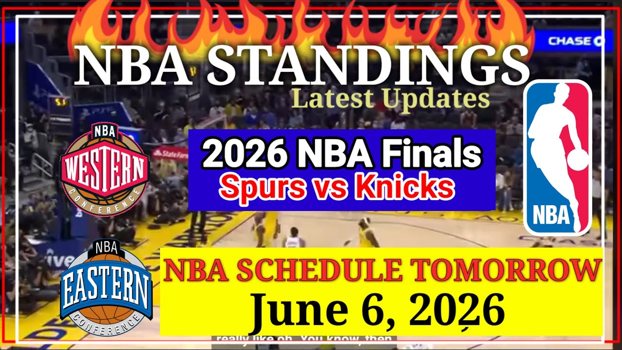 NBA Standings Playoffs June 4, 2026 | NBA Finals 2026 | NBA SCHEDULE June 6, 2026