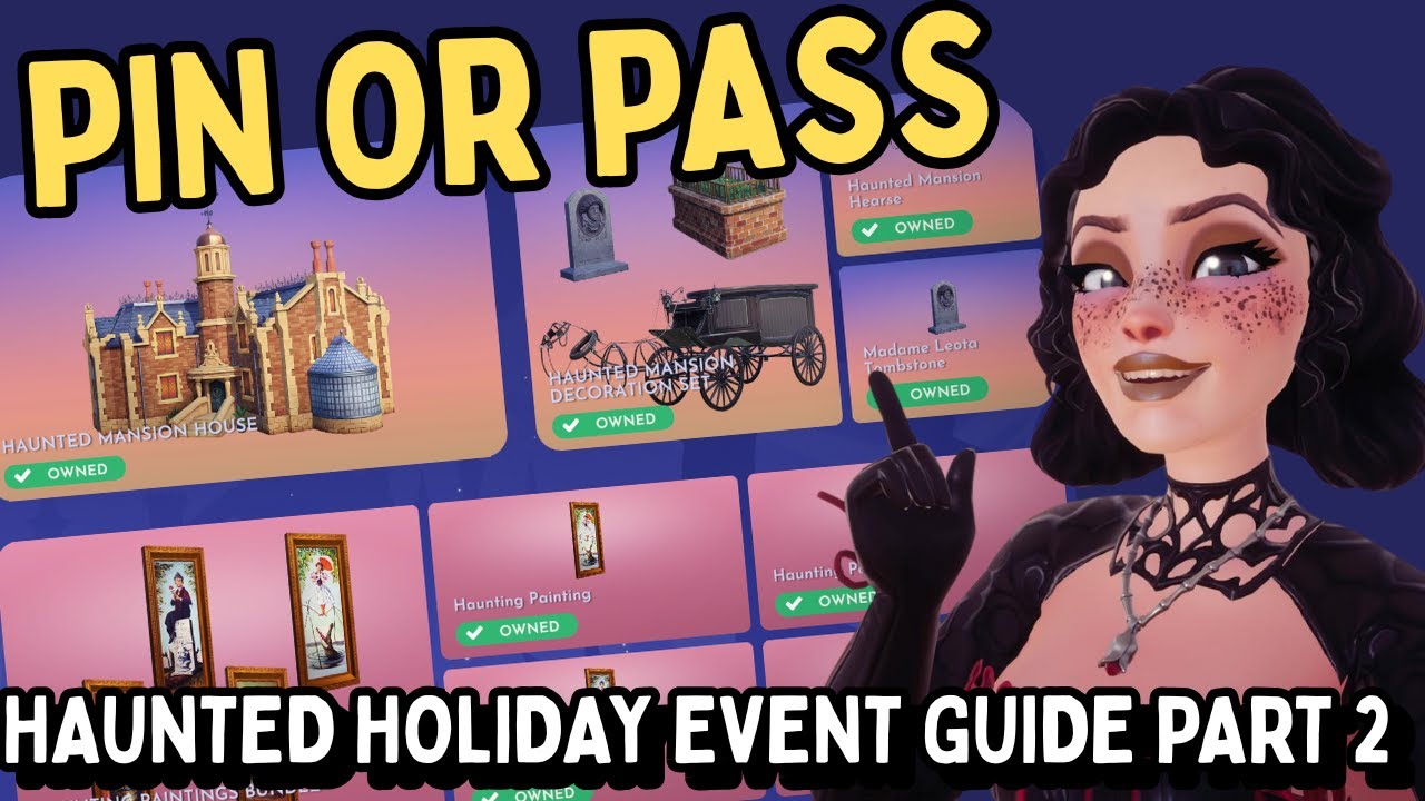PIN OR PASS PREMIUM SHOP SHOWCASE & HAUNTED HOLIDAY PART 2 GUIDE! || Disney Dreamlight Valley