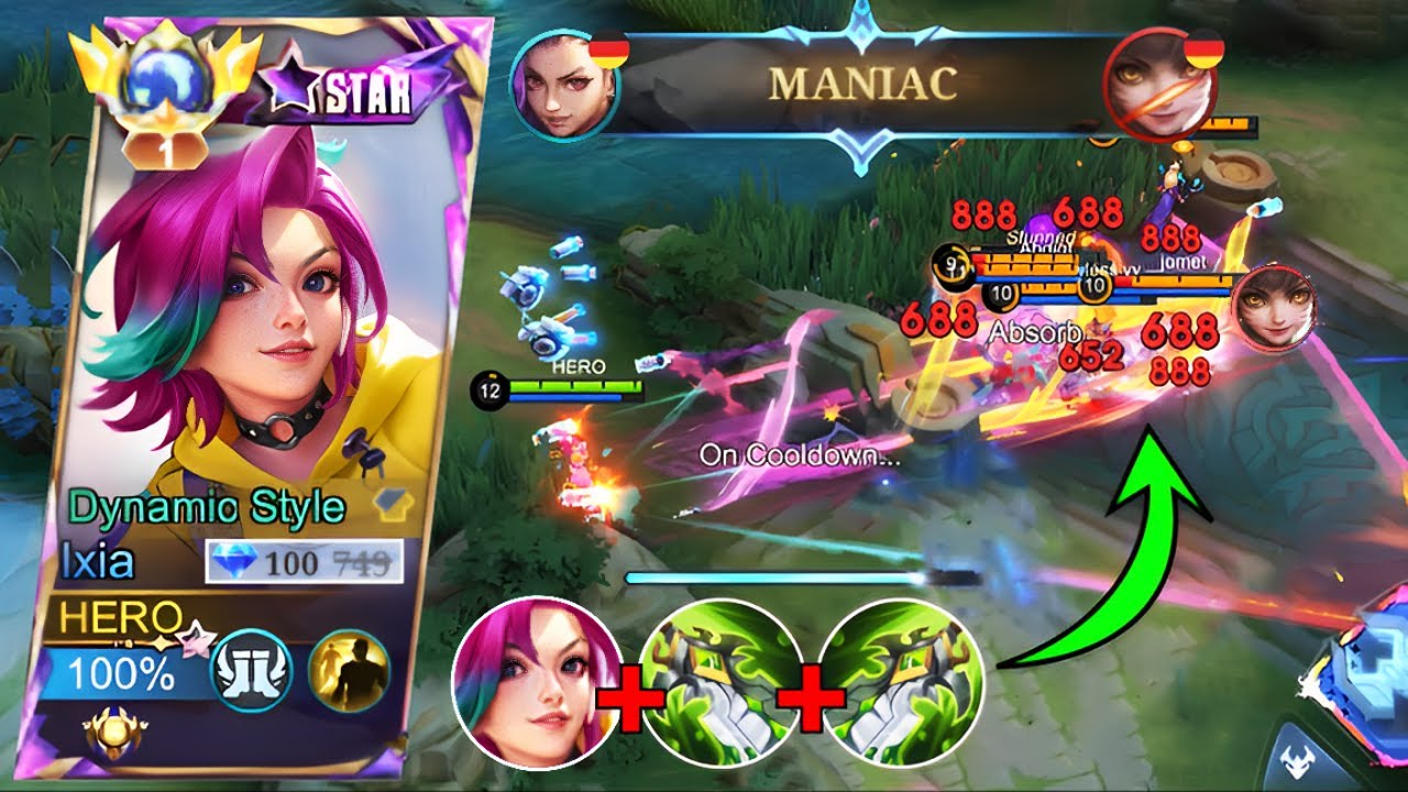 NEW IXIA STARLIGHT SKIN PAINTED = CHEAT DAMAGE? (1 hit delete) | ixia best build 2024 - MLBB