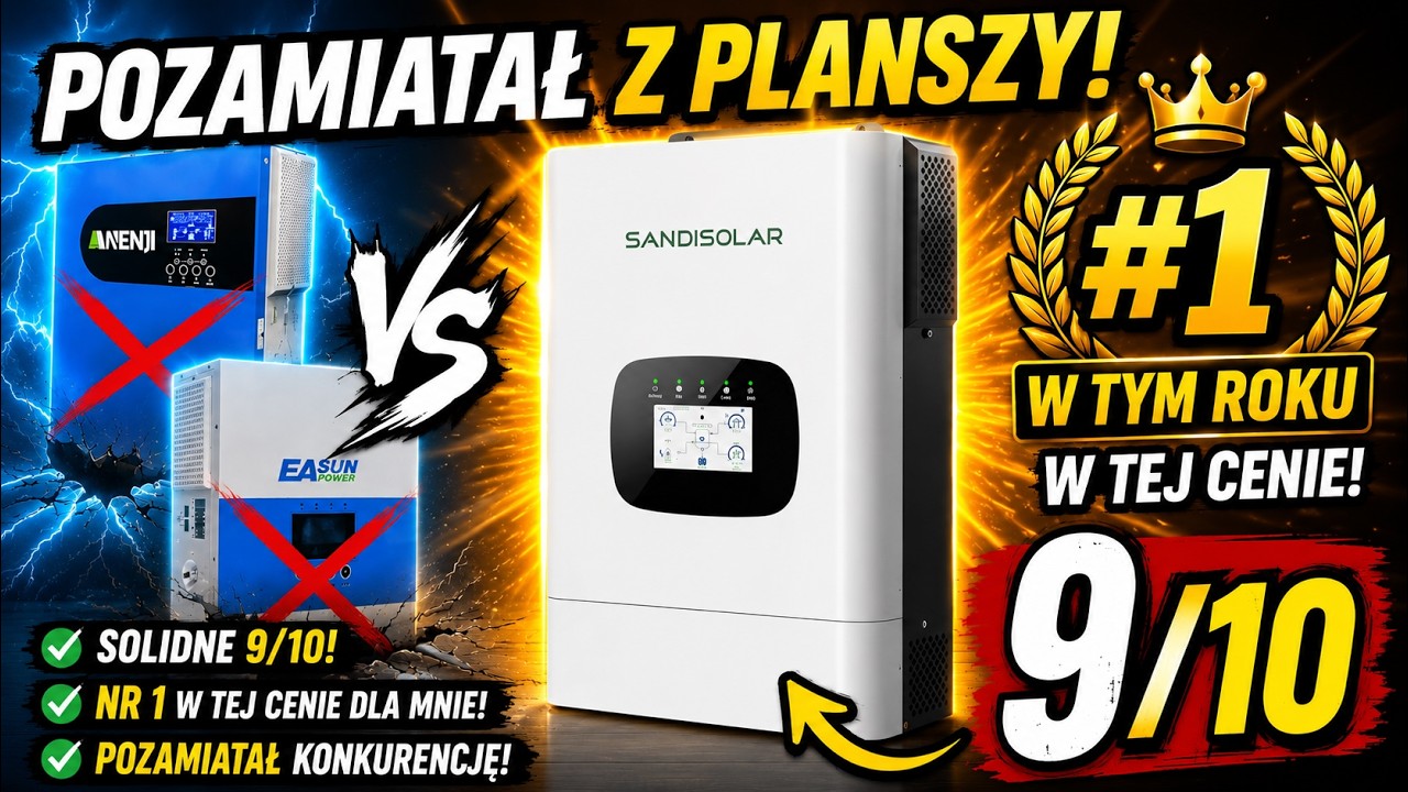 Nowy Gracz na rynku Tanich 48v OffGridowych falownik&oacute;w Sandisolar SD-PRo-48 Lifepo4 prawie jak Deye