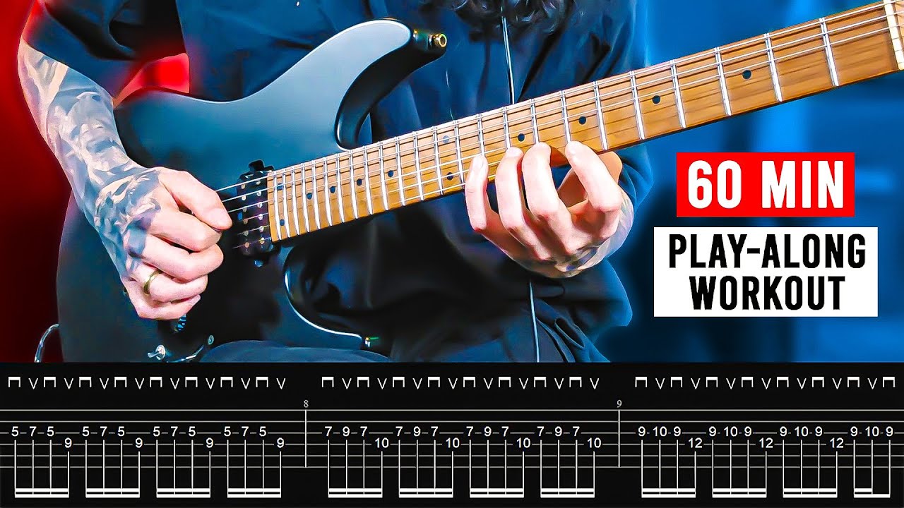 60 MIN GUITAR PRACTICE ROUTINE - picking, finger exercises & more