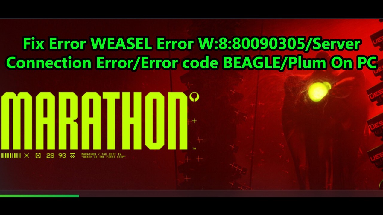 Исправление ошибки Marathon WEASEL Error W:8:80090305/Server Connection Error/Error code BEAGLE/P...