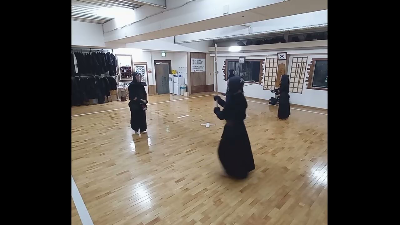 최사범님과 대련