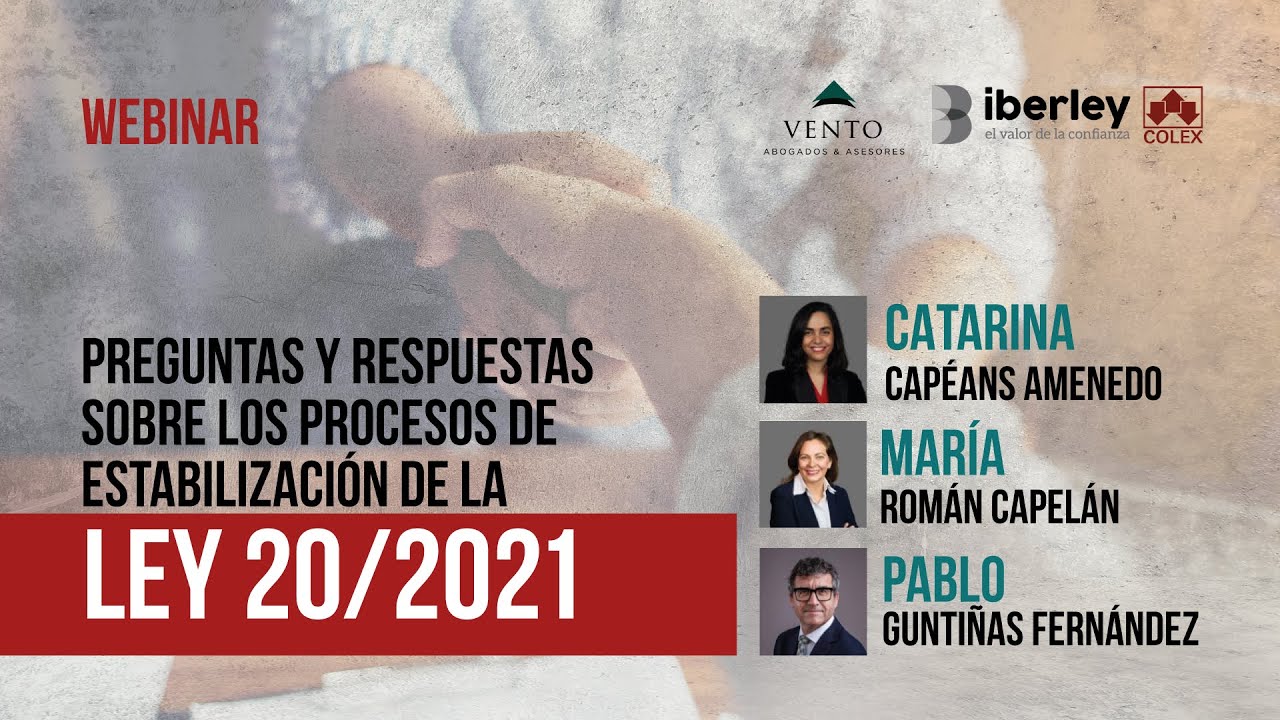 #Webinar | Preguntas y respuestas sobre los procesos de estabilización de la Ley 20/2021
