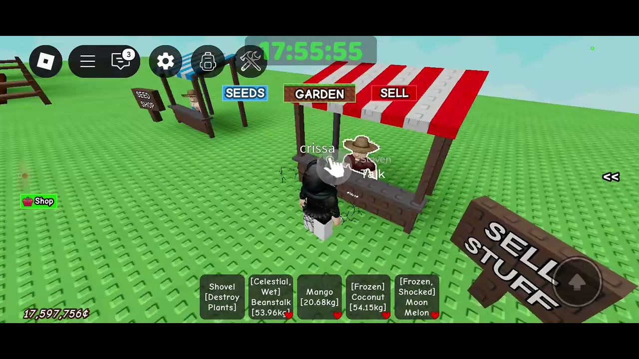 Zion playing ROBLOX , GROW A GARDEN , part 2