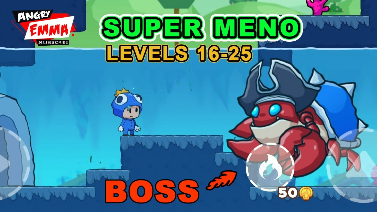 Super Meno - Levels 16-25 + BOSS (Android Gameplay)