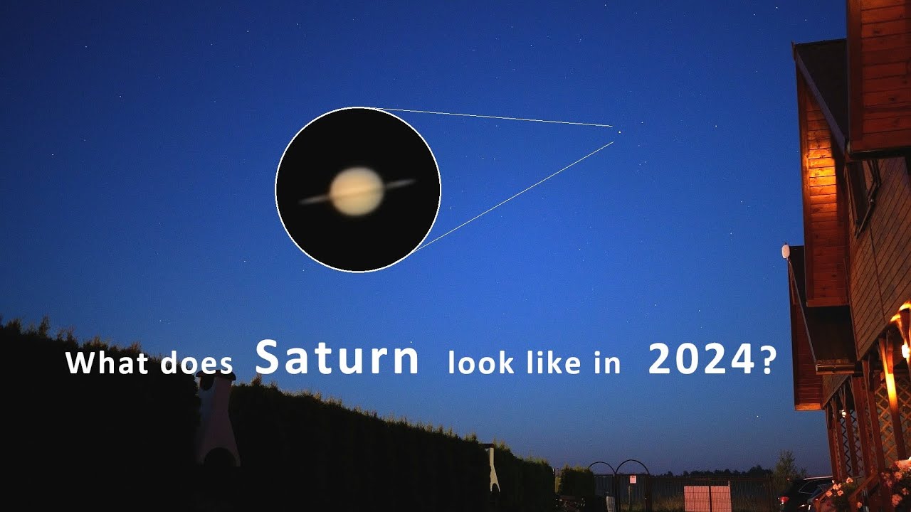 Saturn w dużym powiększeniu aparatu Nikon P1000. Jak Saturn wygląda w 2024? Czy widać pierścienie?