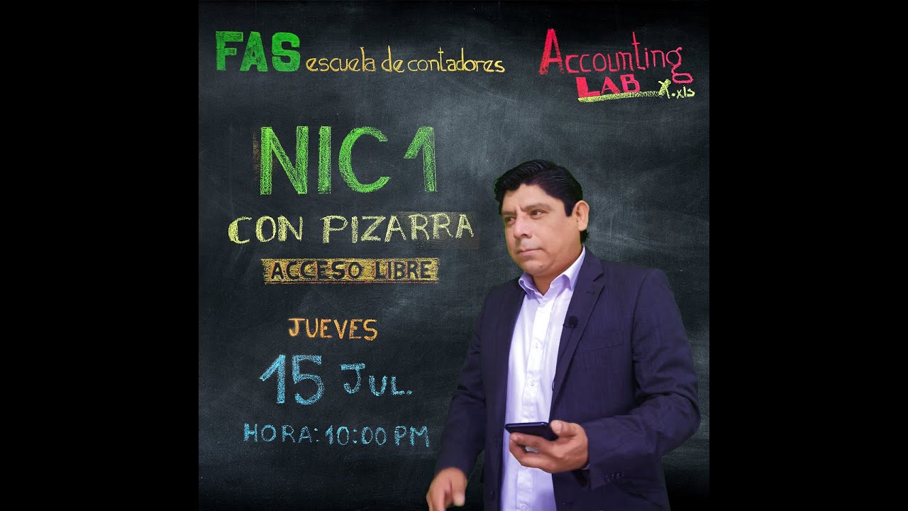CON PIZARRA: Los rubros según NIC 1
