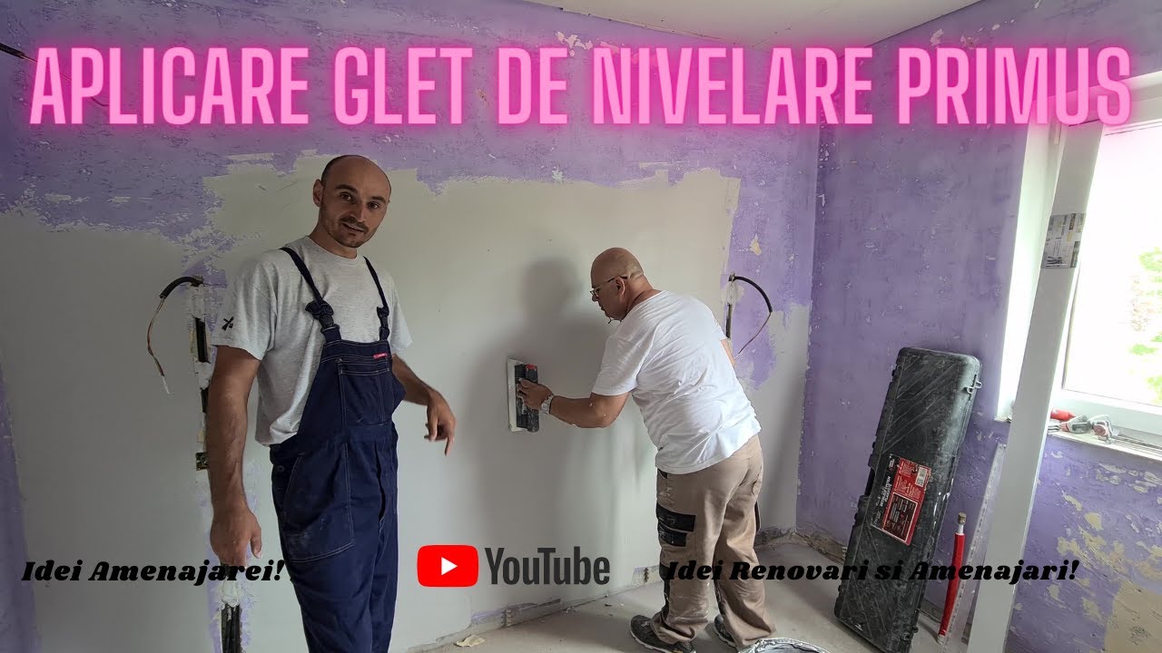 Aplicare glet de nivelare de la Primus. Renovare completa apartament vechi Tg-Jiu. Ep 06