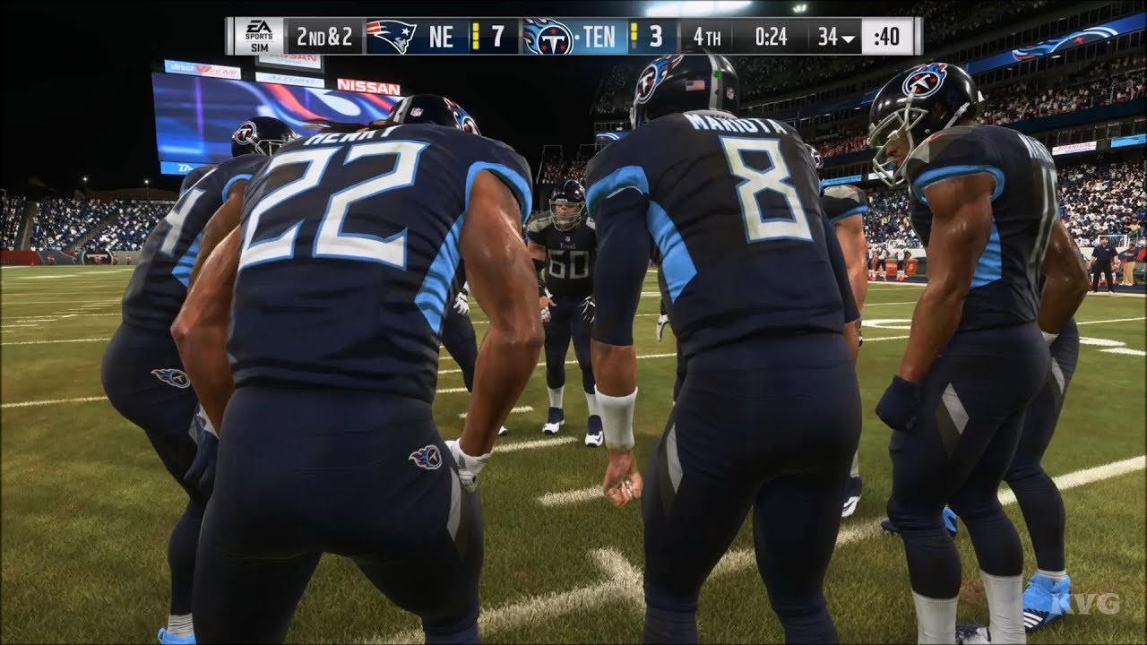 Madden NFL 19 - Tennessee Titans vs New England Patriots - Gameplay (HD) [1080p60FPS]