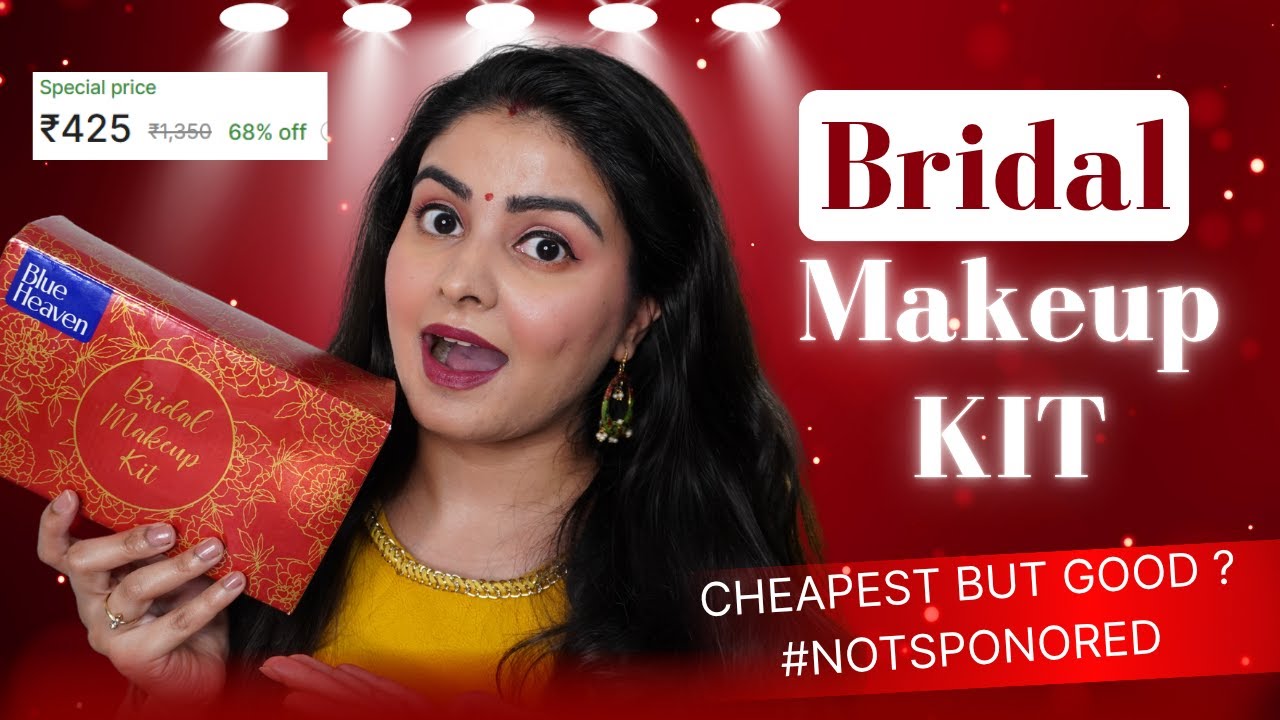 BRIDAL MAKEUP KIT under ₹499 only? Blue Heaven Bridal Kit #NotSponsored Review | Kashika