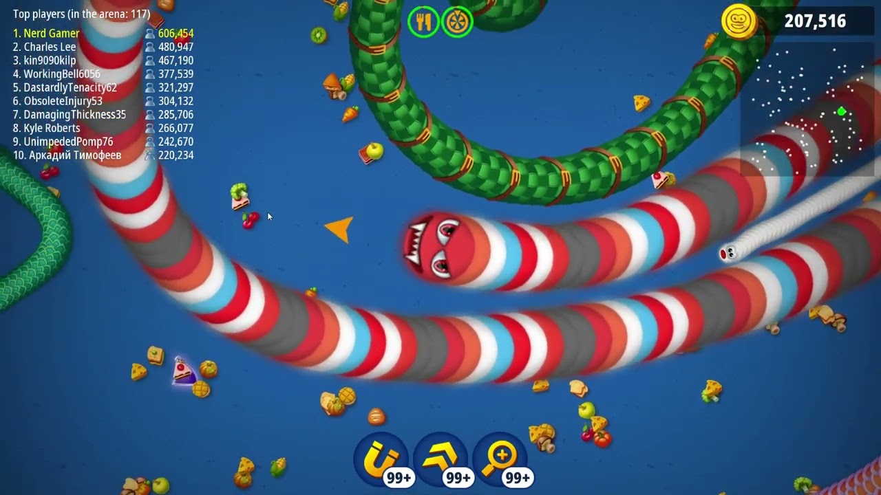 🐍WORMSZONE.IO | Giant Slither Snake TOP 01 / Epic Worms Zone Best Gameplay!