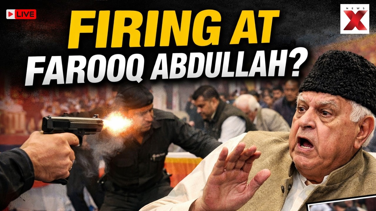 Firing at Farooq Abdullah LIVE | Firing Caught on CCTV at Event Attended by Farooq Abdullah