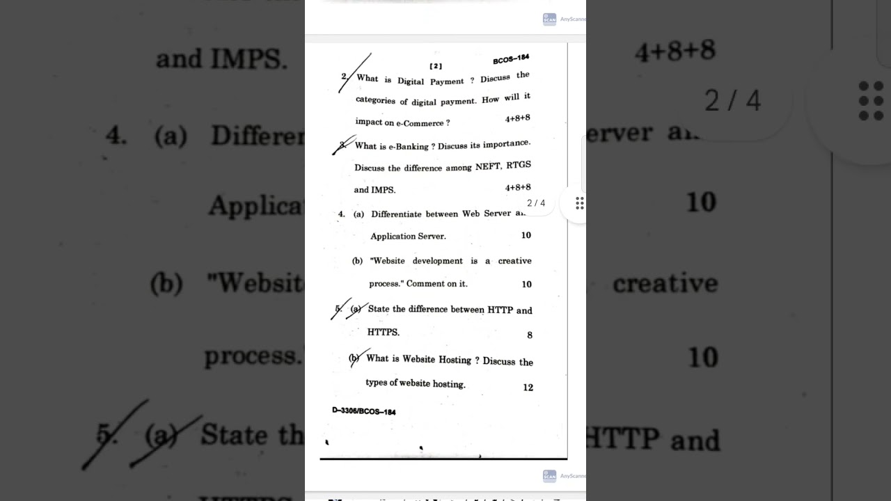 BCOS-184(E-commerce) June 2025 question paper|#ignou #exam #questionpaper #commerce #subject #viral
