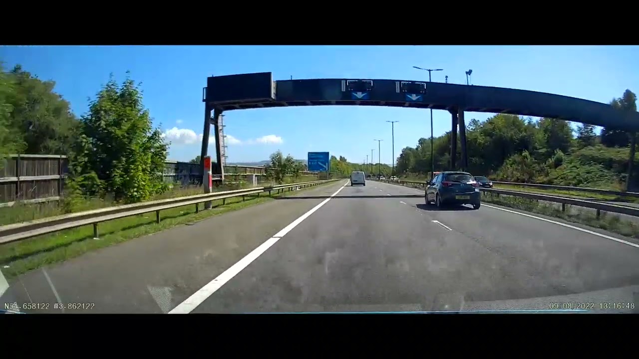 Wales by Road - Swansea - M4 J47 via M4 J42 to central Swansea