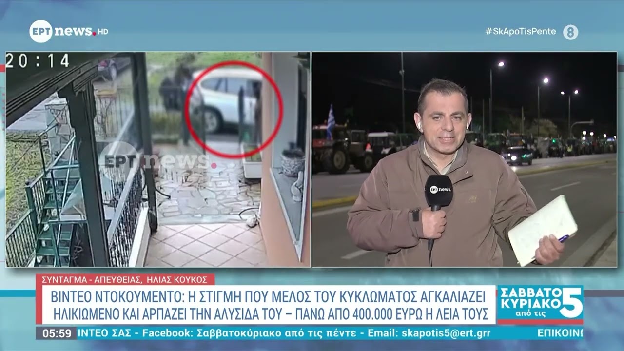 Βίντεο ντούκουμέντο:Η στιγμή που μέλος κυκλώματος αγκαλιάζει ηλικιωμένο και αρπάζει την αλυσίδα του.