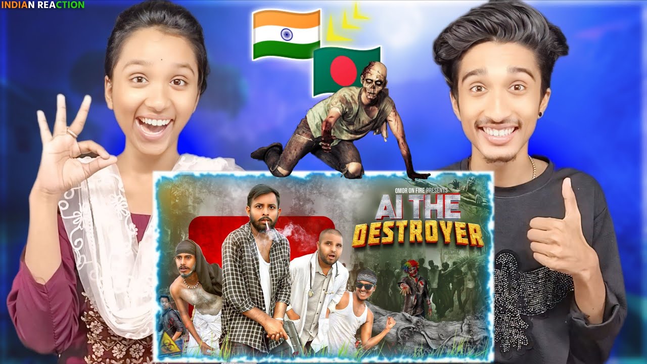 Indian Reaction On | AI The Destroyer | Bangla Funny Video | Omor On Fire | It's Omor |