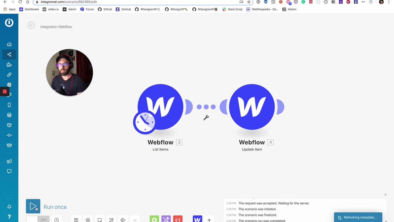 How to batch process Webflow item IDs using Integromat