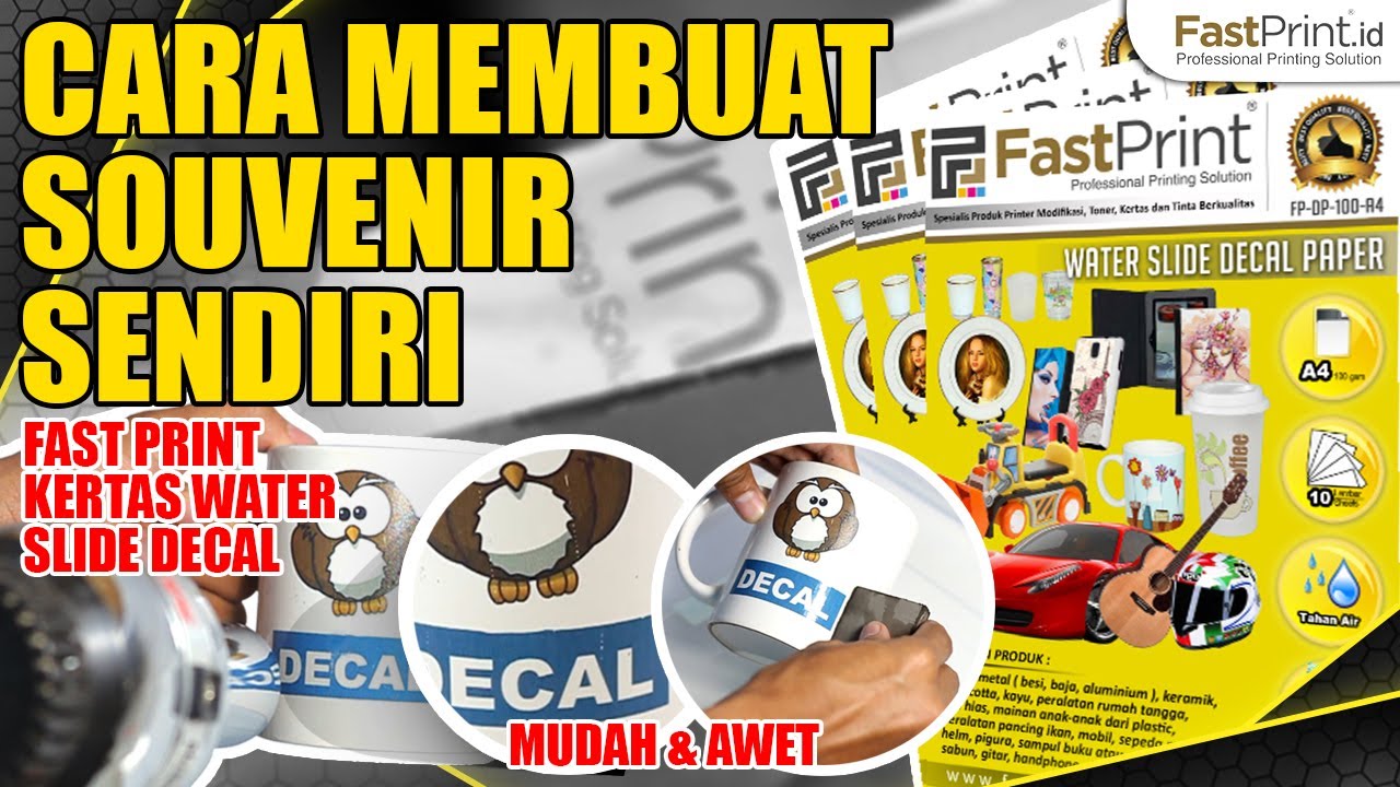 Langkah Praktis Penggunaan Kertas Water Slide Decal | Ciptakan Souvenirmu Sendiri