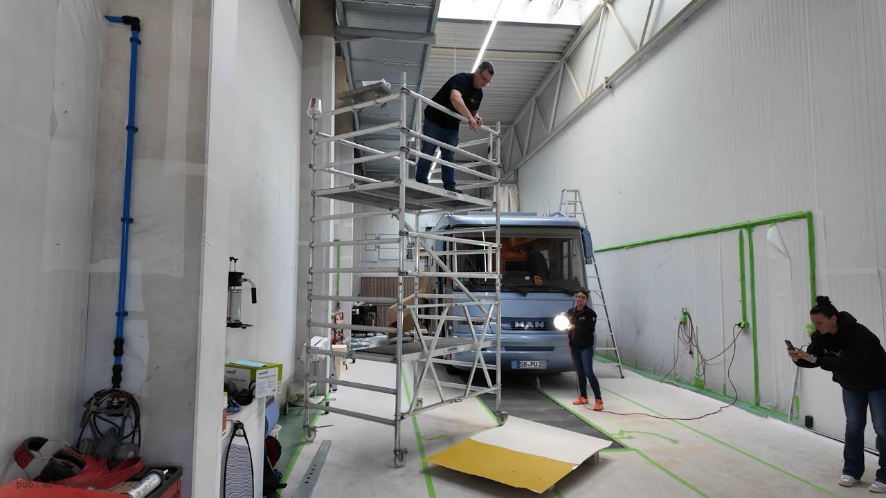 WOHNMOBIL HAGELSCHADEN TEST ⛈️ Wir beschießen GFK und ein Luxus Wohnmobil mit Stahlkugeln POLYUREA