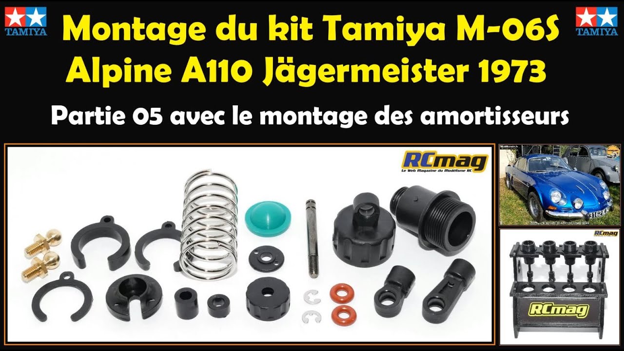 Montage du kit Tamiya Alpine A110 sur châssis M-06S - Partie 05 assemblage des amortisseurs