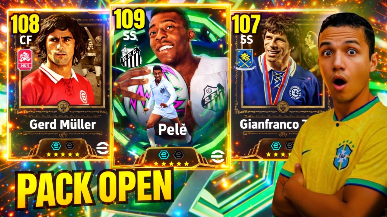 😱 BUGOU! 5.700 MOEDAS EM BUSCA DO PELÉ, ZOLA E MÜLLER 🔥 PACK OPEN eFOOTBALL 2026
