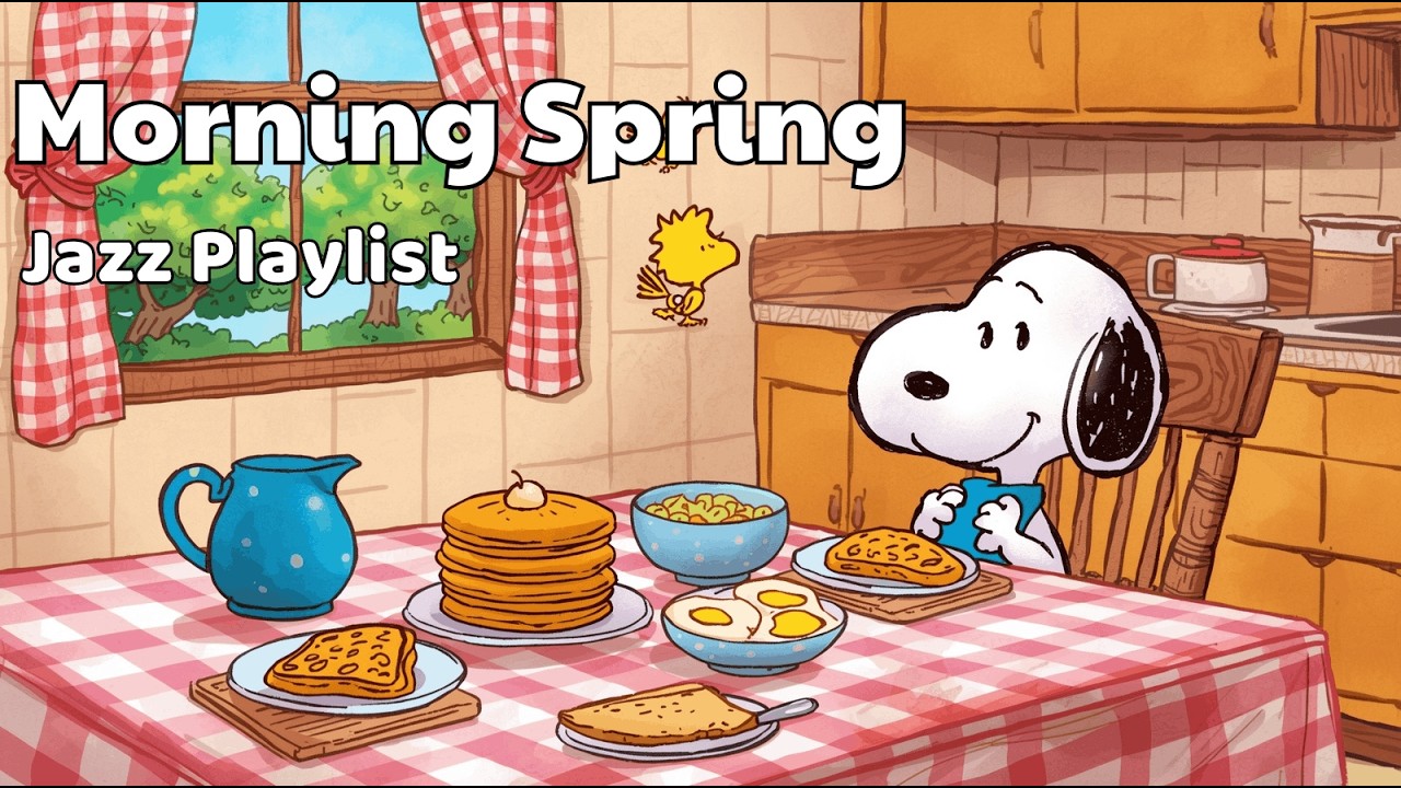 Spring Jazz Vibes with Snoopy 🌸🎷🌞 | Smooth Jazz to Brighten Your Morning