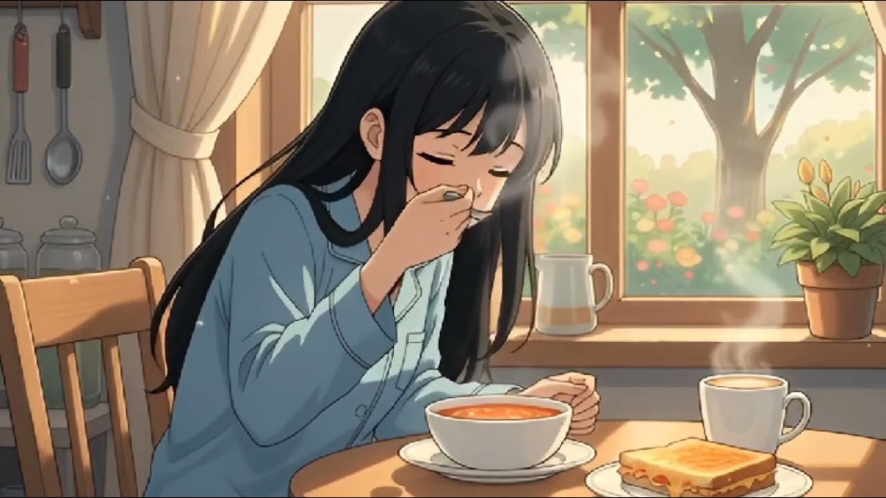 A peaceful morning  in the countryside cottage 🏡 💜💚|Animation|