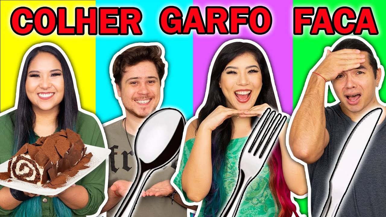 DESAFIO: COLHER, GARFO OU FACA | Maru e Bomba