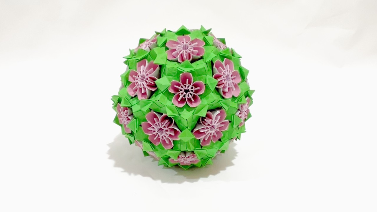 Repetition Therapy 💞Satisfying Origami🦠Make a Blooming Flower Ball #kusudama #gift #decoration