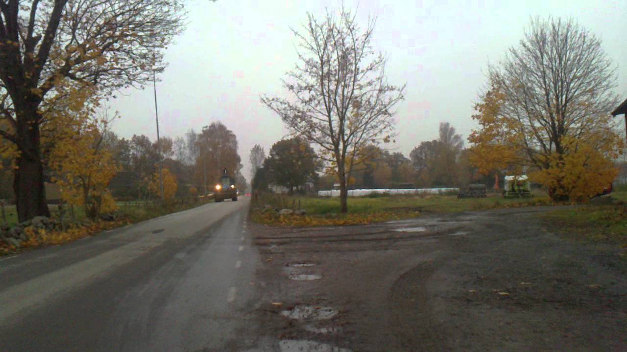 Swedish country road in autumn
